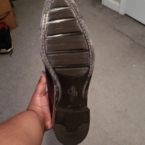 Cole Haan Brown Leather Oxfords with Modern Square Toe - Picture 4 of 4